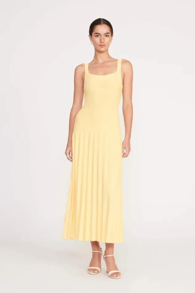 STAUD Dresses ELLISON DRESS Lemon Drop 8211 Women