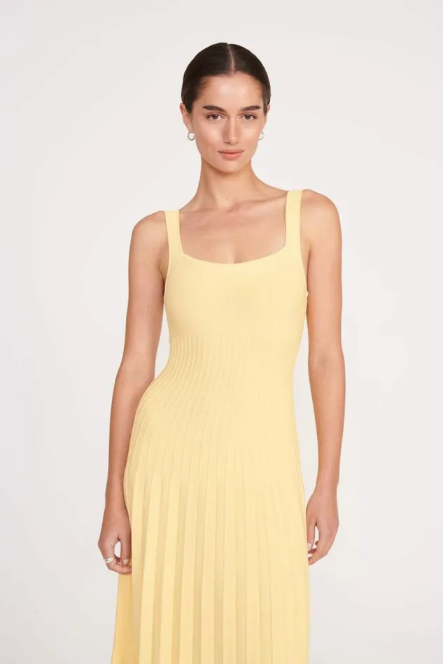 STAUD Dresses ELLISON DRESS Lemon Drop 8211 Women