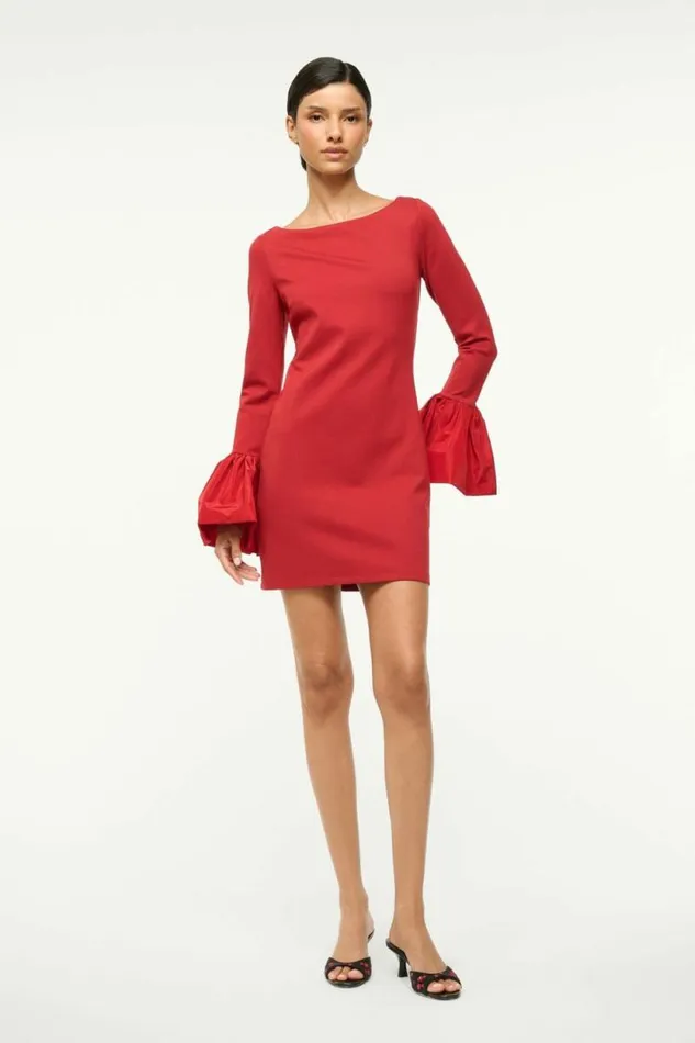 STAUD Dresses HAWTHORNE DRESS Rouge 8211 Women