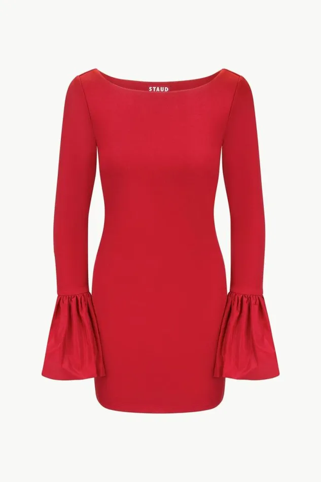 STAUD Dresses HAWTHORNE DRESS Rouge 8211 Women