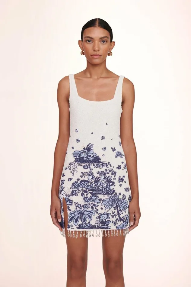 STAUD Dresses LE SABLE DRESS Blue Toile 8211 Women