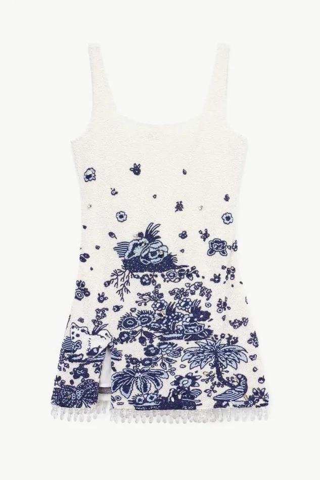 STAUD Dresses LE SABLE DRESS Blue Toile 8211 Women