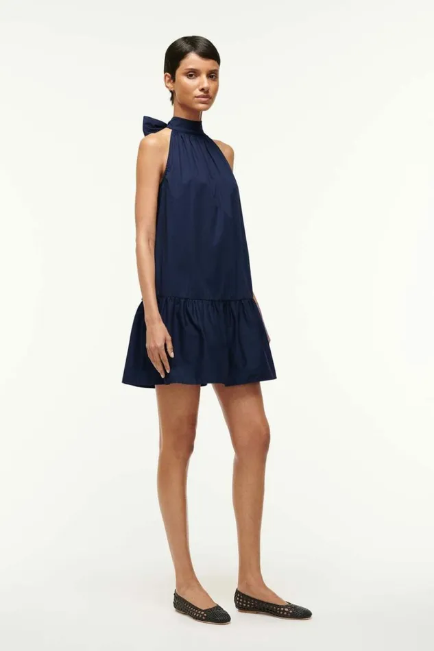 STAUD Dresses MINI MARLOWE DRESS Navy 8211 Women