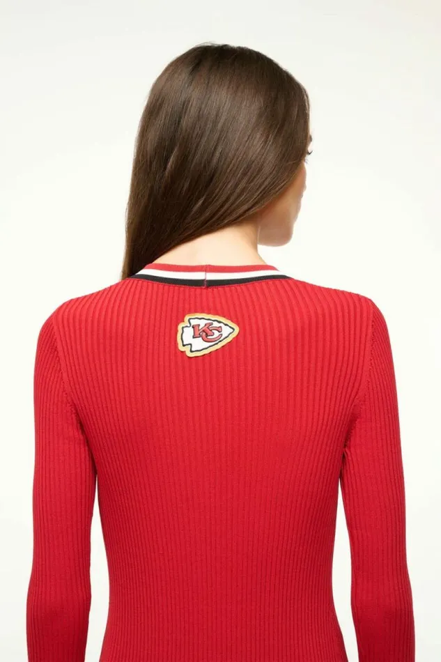 STAUD Dresses THE NFL SHOKO SWEATER Chiefs 8211 Women STAUD Dresses THE NFL SHOKO SWEATER Chiefs 8211 Women