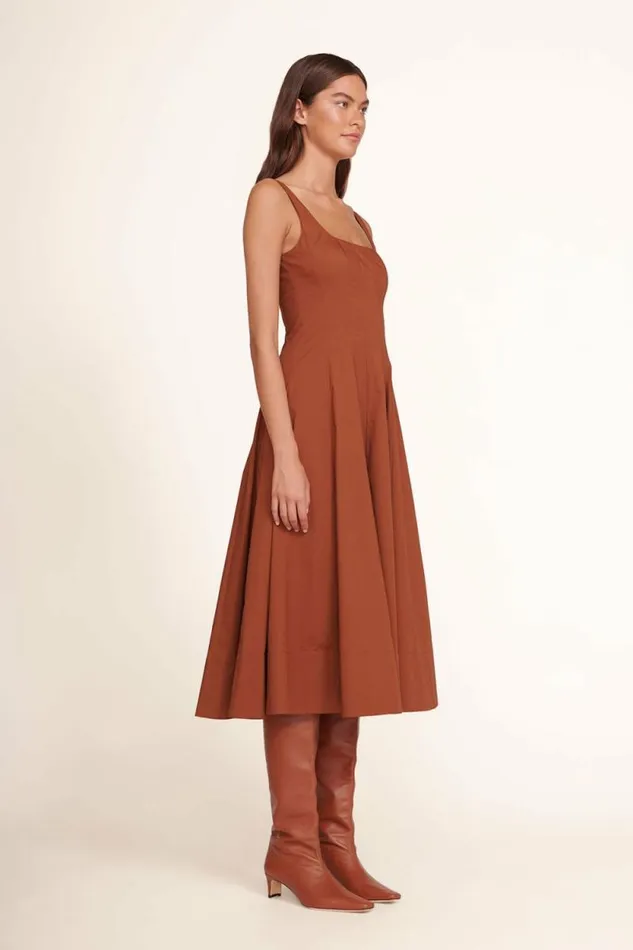 STAUD Dresses WELLS DRESS Tan 8211 Women