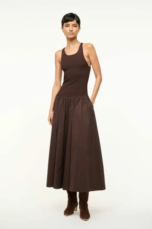 STAUD Dresses YAMILA DRESS Earth 8211 Women