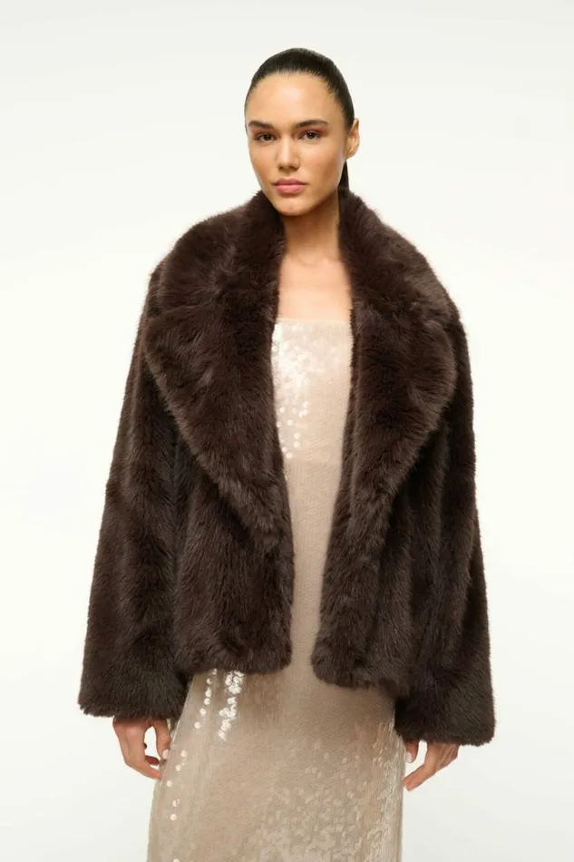 STAUD Outerwear and Jackets SOPRANO JACKET Espresso 8211 Women