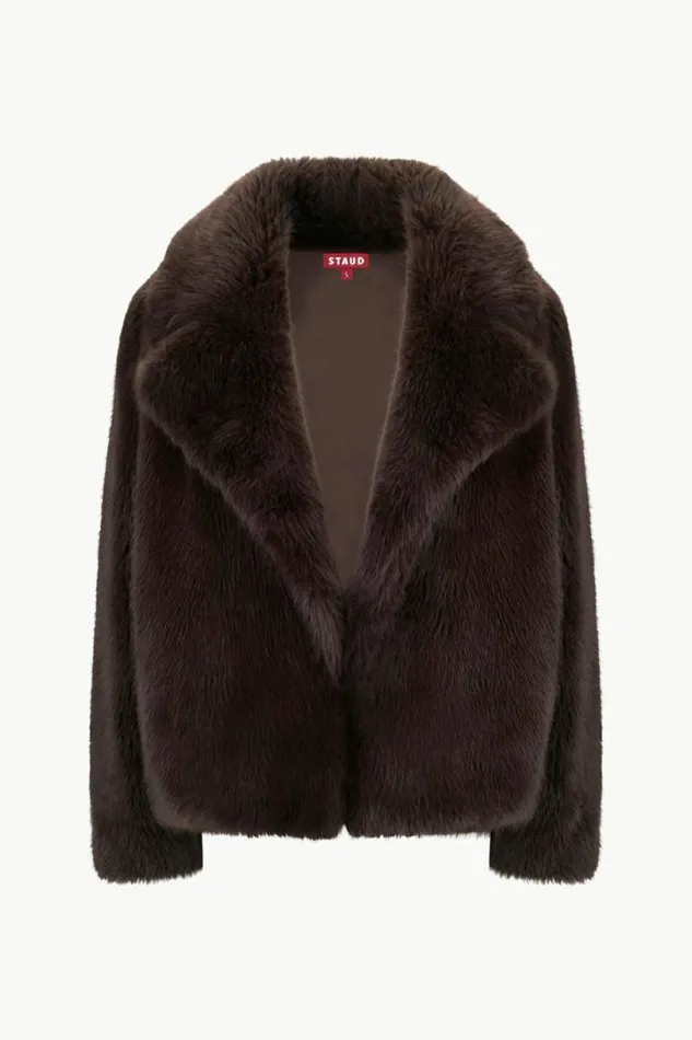 STAUD Outerwear and Jackets SOPRANO JACKET Espresso 8211 Women STAUD Outerwear and Jackets SOPRANO JACKET Espresso 8211 Women