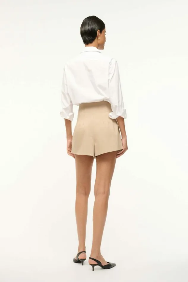 STAUD Pants and Shorts MAGPIE SHORTS Stone 8211 Women STAUD Pants and Shorts MAGPIE SHORTS Stone 8211 Women