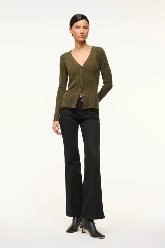 STAUD Sweaters CARGO CASHMERE SWEATER Dark Olive 8211 Women