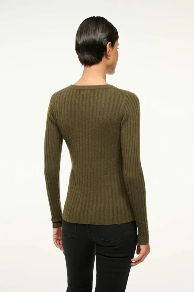 STAUD Sweaters CARGO CASHMERE SWEATER Dark Olive 8211 Women