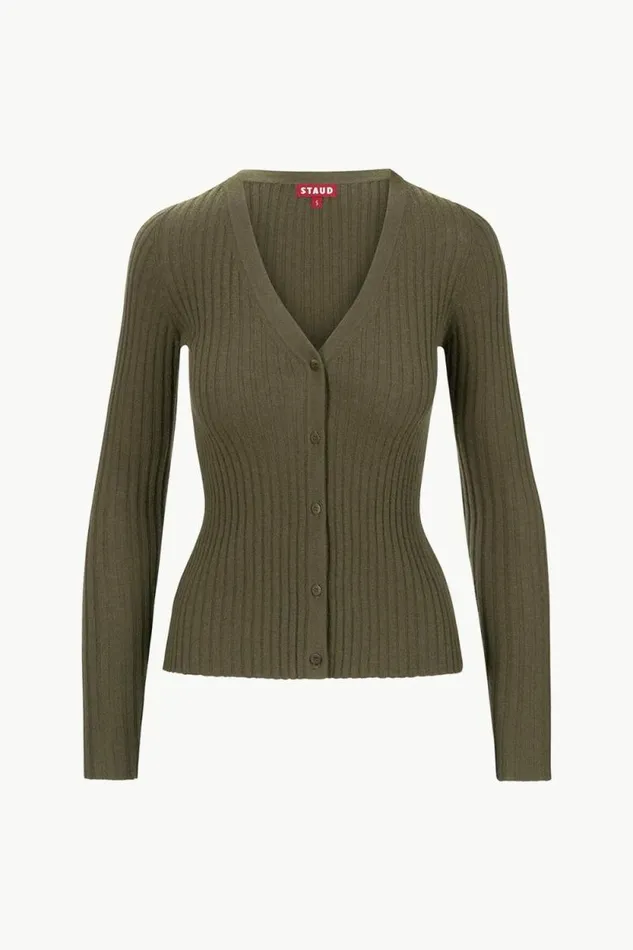 STAUD Sweaters CARGO CASHMERE SWEATER Dark Olive 8211 Women