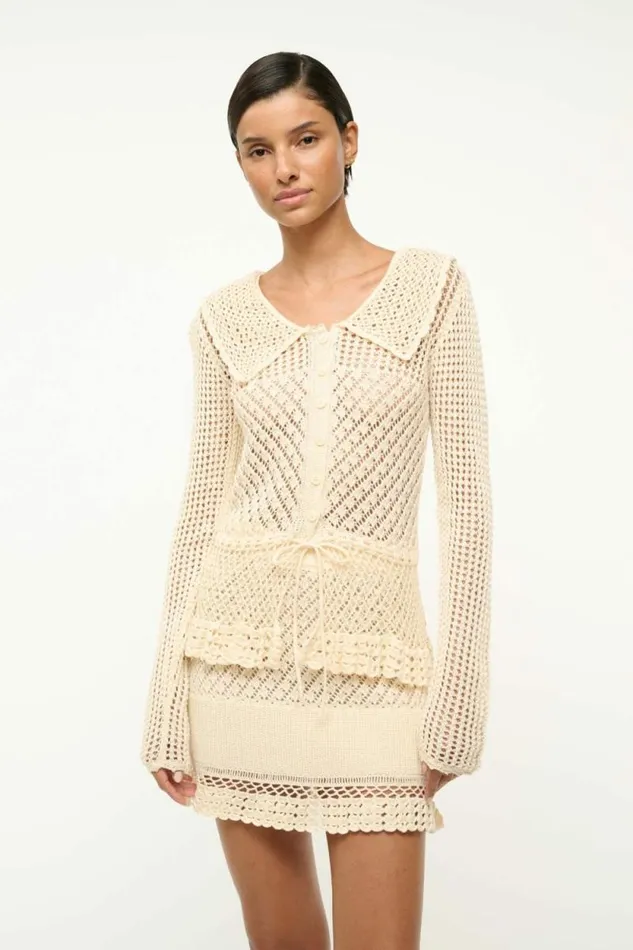 STAUD Sweaters VIENNA SWEATER Ecru 8211 Women
