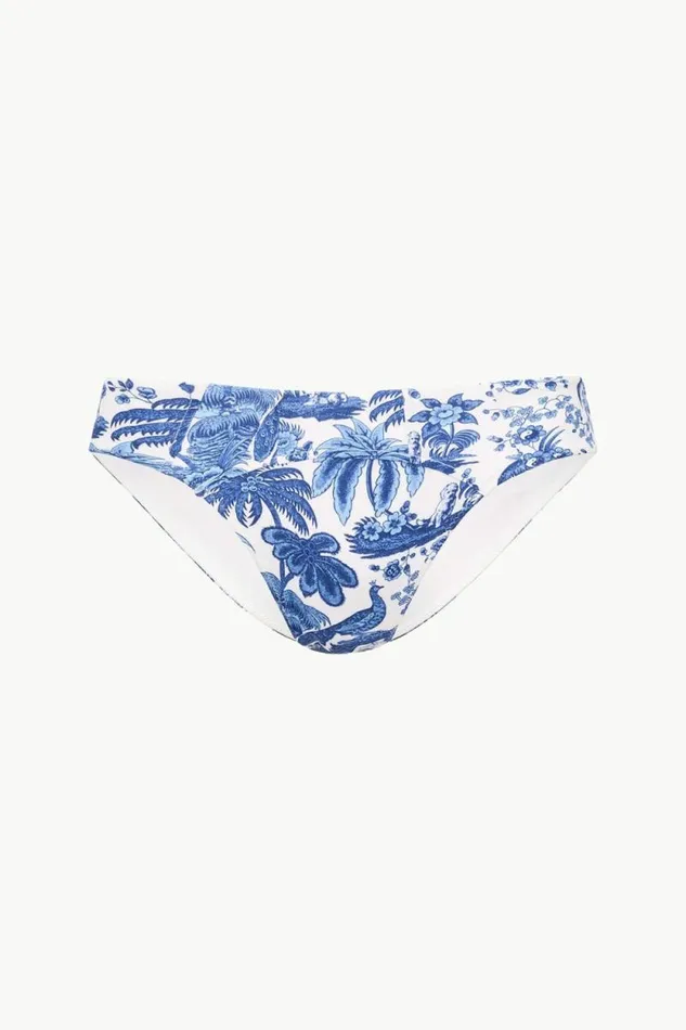 STAUD Swim CORSAGE BIKINI BOTTOM Blue Toile 8211 Women