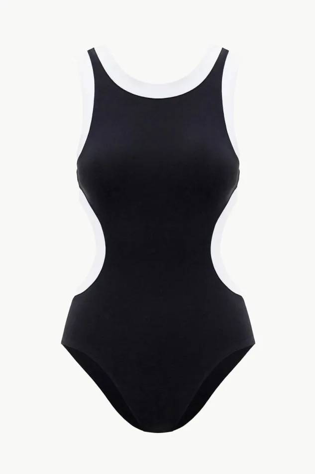 STAUD Swim DOLCE ONE PIECE Black White 8211 Women