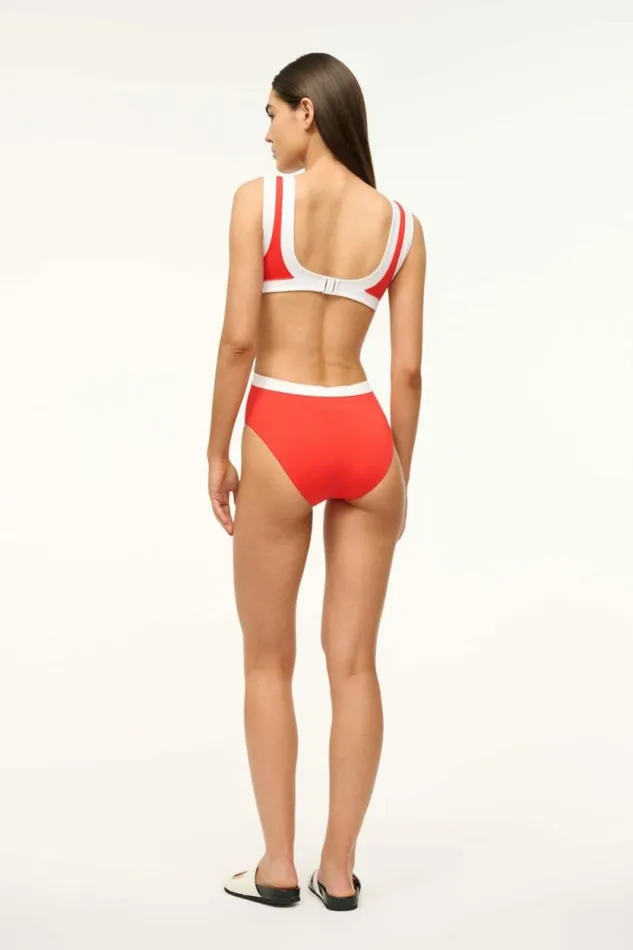 STAUD Swim DOLCE ONE PIECE Red White 8211 Women