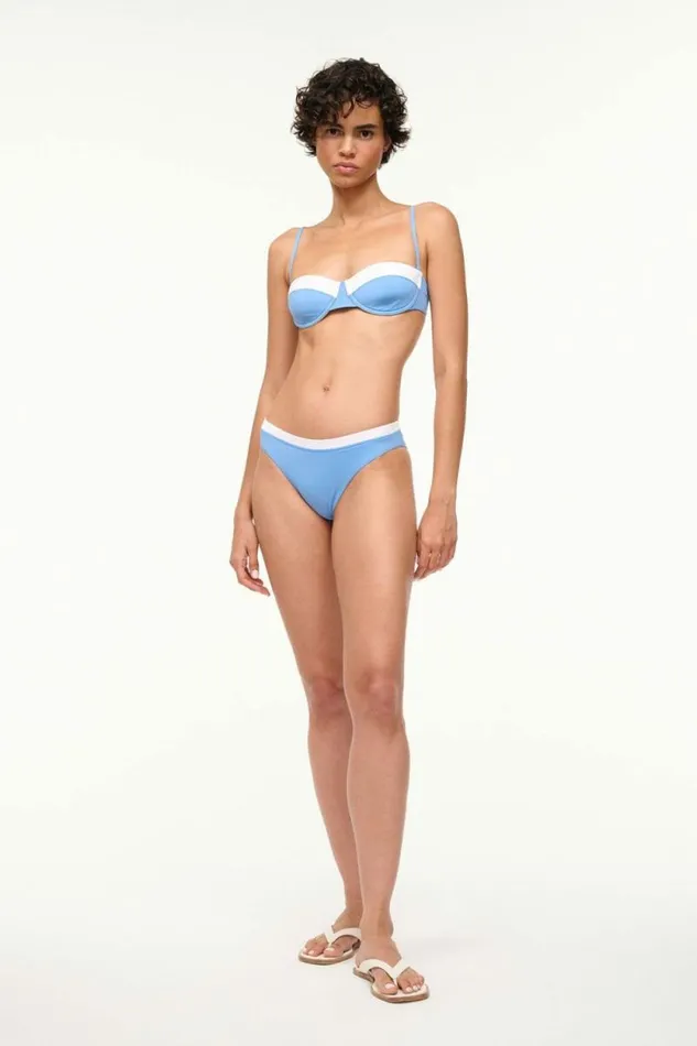 STAUD Swim GEMMA BIKINI BOTTOM Azure White 8211 Women STAUD Swim GEMMA BIKINI BOTTOM Azure White 8211 Women