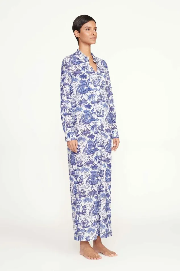 STAUD Swim VITA DRESS Blue Toile 8211 Women