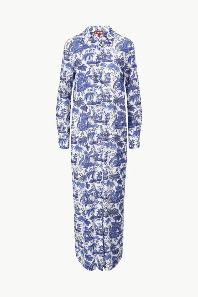 STAUD Swim VITA DRESS Blue Toile 8211 Women
