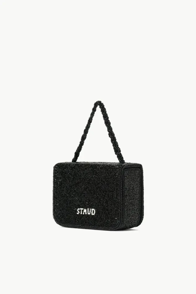 STAUD The Evening Edit CARMEN BEADED BOX BAG Black 8211 Women STAUD The Evening Edit CARMEN BEADED BOX BAG Black 8211 Women