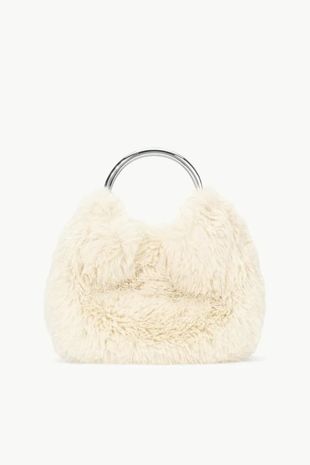 STAUD The Evening Edit ROMEO FAUX FUR BAG Cream 8211 Women