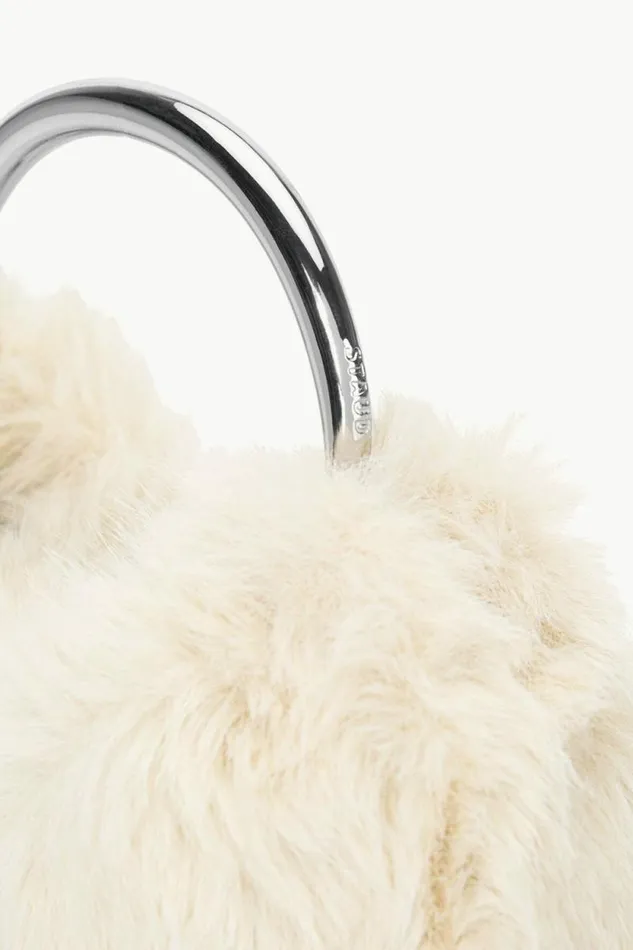 STAUD The Evening Edit ROMEO FAUX FUR BAG Cream 8211 Women