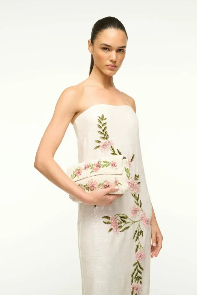 STAUD The Evening Edit TIMMY SHOULDER BAG Magnolia 8211 Women STAUD The Evening Edit TIMMY SHOULDER BAG Magnolia 8211 Women