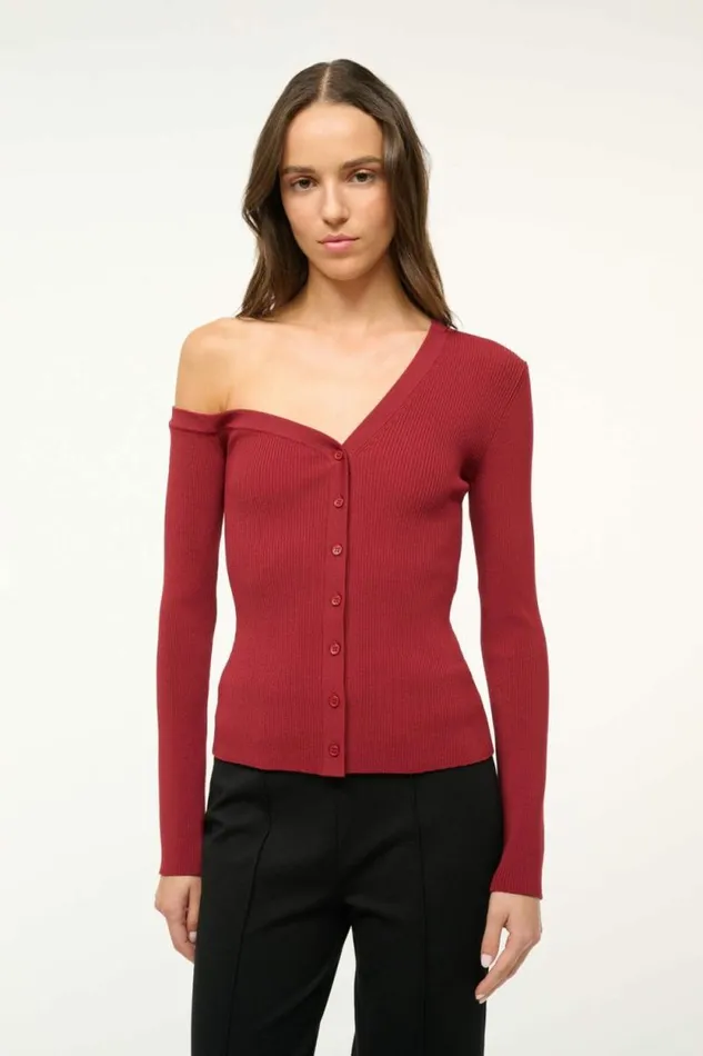 STAUD The Knit Shop CRAFTSMAN SWEATER Syrah 8211 Women