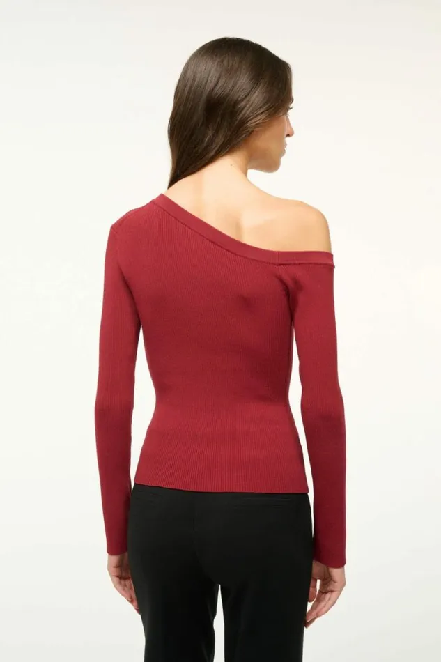 STAUD The Knit Shop CRAFTSMAN SWEATER Syrah 8211 Women STAUD The Knit Shop CRAFTSMAN SWEATER Syrah 8211 Women