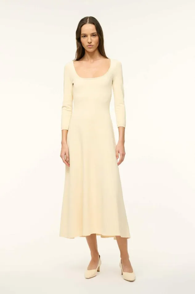 STAUD The Knit Shop DOUVRES DRESS Buttercream 8211 Women