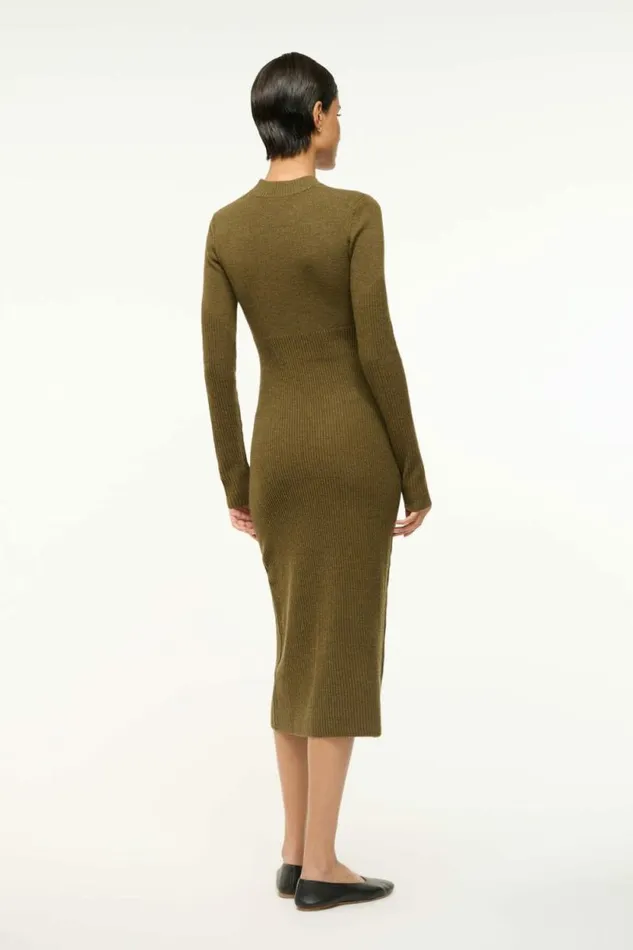 STAUD The Knit Shop RAMONA DRESS Sergeant Green 8211 Women STAUD The Knit Shop RAMONA DRESS Sergeant Green 8211 Women
