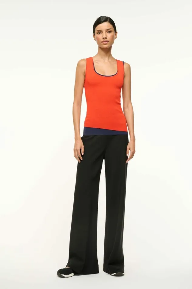 STAUD Tops HERMOSA TANK Cayenne Navy 8211 Women