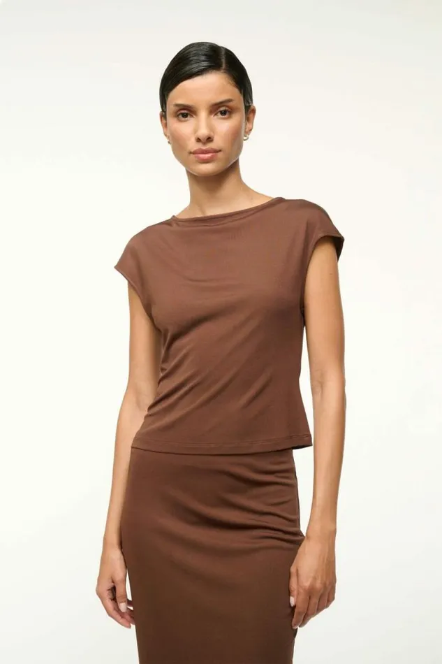 STAUD Tops SUNISA TOP Dark Oak 8211 Women
