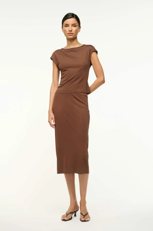 STAUD Tops SUNISA TOP Dark Oak 8211 Women