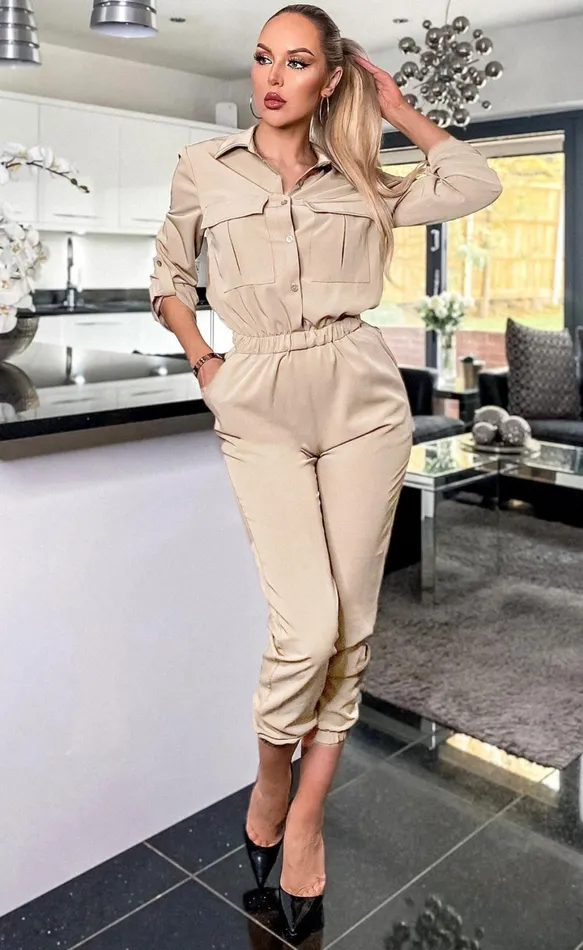 Stone Logan Utility Style Jumpsuit Women Missfiga Jumpsuits