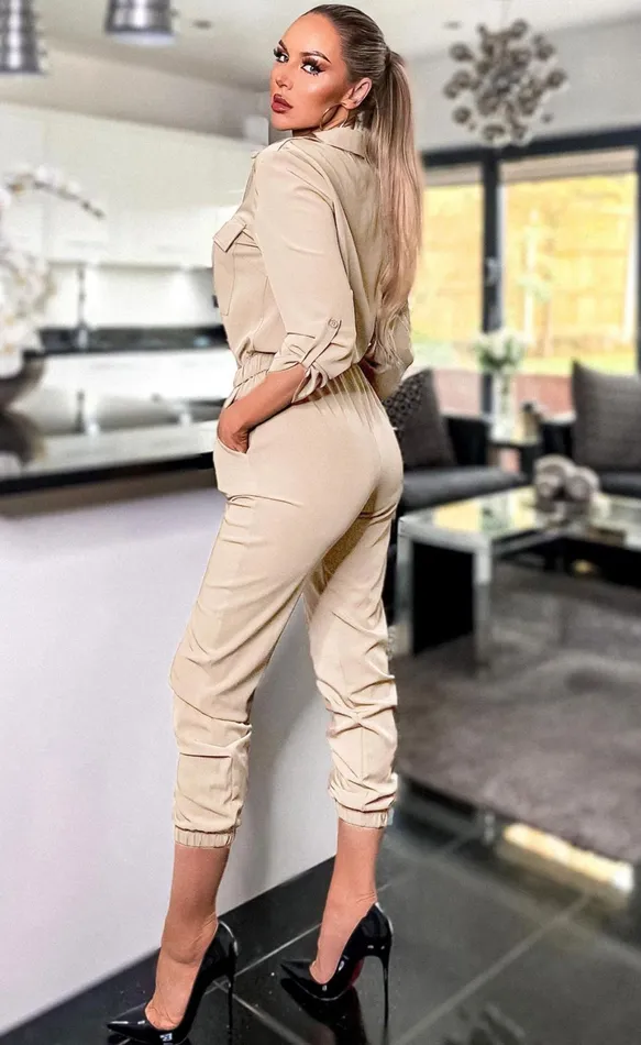Stone Logan Utility Style Jumpsuit Women Missfiga Jumpsuits