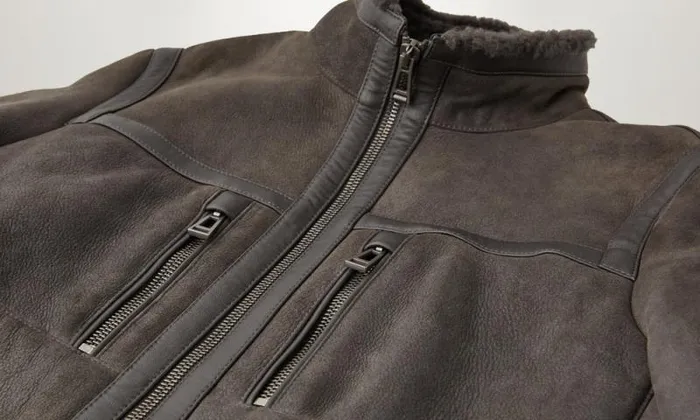 Suede and Shearling Jackets Men Belstaff Tundra Jacket Forge Grey