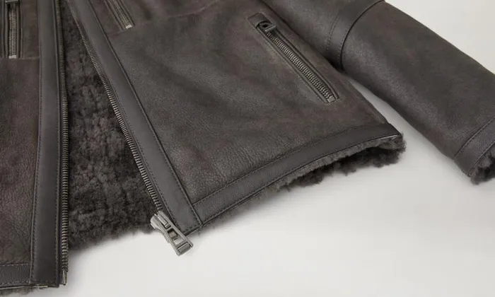 Suede and Shearling Jackets Men Belstaff Tundra Jacket Forge Grey