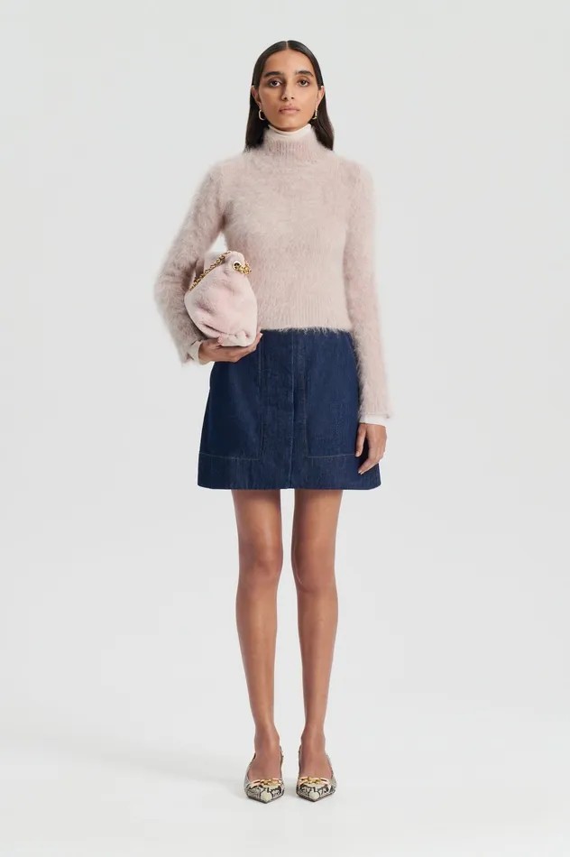 Sweaters BRUSHED MOHAIR SLIM SWEATER MINK Scanlan Theodore Women