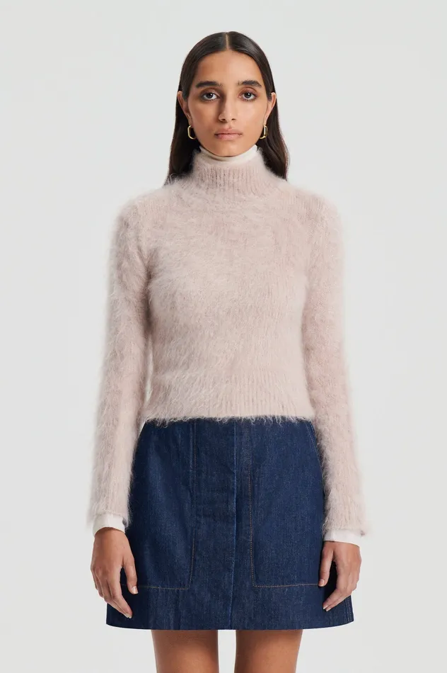 Sweaters BRUSHED MOHAIR SLIM SWEATER MINK Scanlan Theodore Women