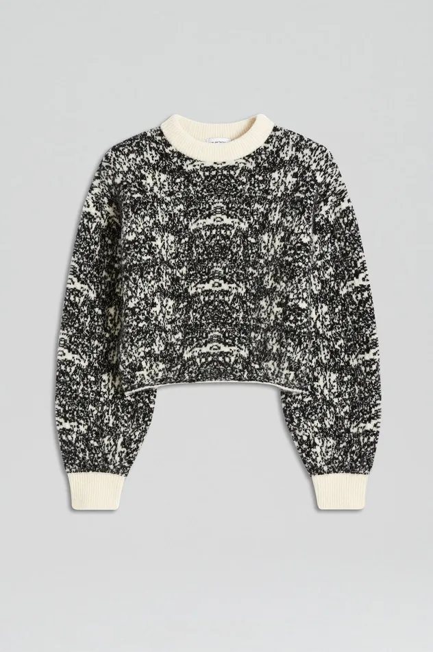 Sweaters OCELOT COCOON SWEATER BLACKCREAM 8211 Scanlan Theodore Women Sweaters OCELOT COCOON SWEATER BLACKCREAM 8211 Scanlan Theodore Women