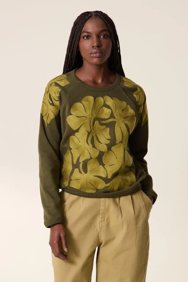 Sweatshirts Women Leon and Harper Shine Tulip Sweatshirt Khaki