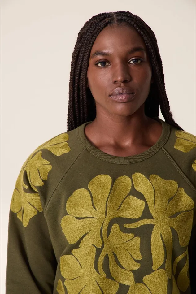 Sweatshirts Women Leon and Harper Shine Tulip Sweatshirt Khaki