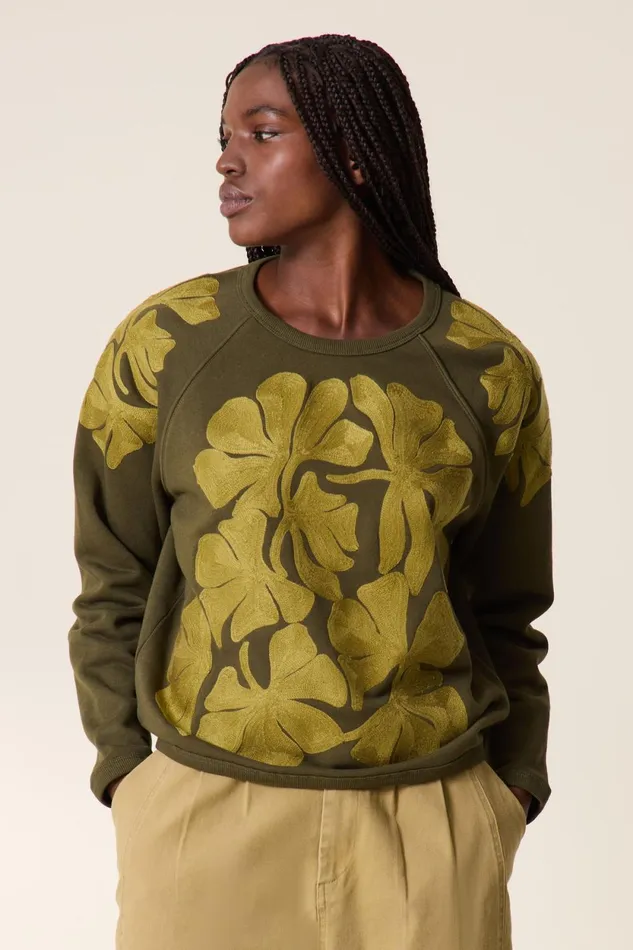 Sweatshirts Women Leon and Harper Shine Tulip Sweatshirt Khaki