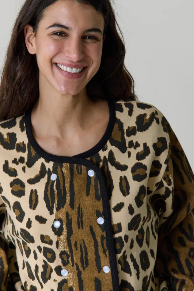 Sweatshirts Women Leon and Harper Sonar Safari Cardigan Beige
