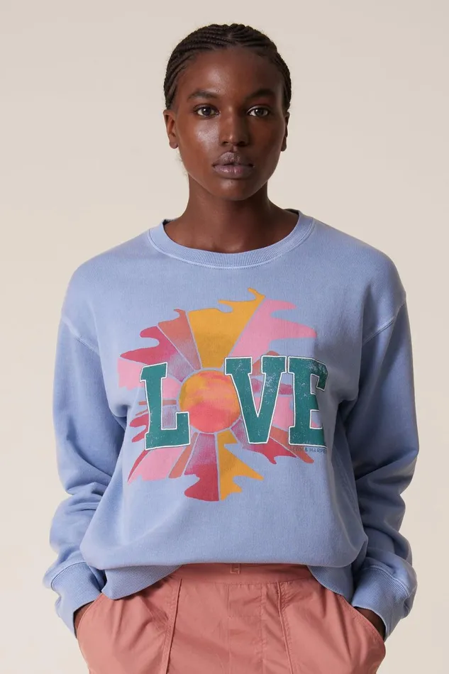 Sweatshirts Women Leon and Harper Sortie Lve Sweatshirt Lavender