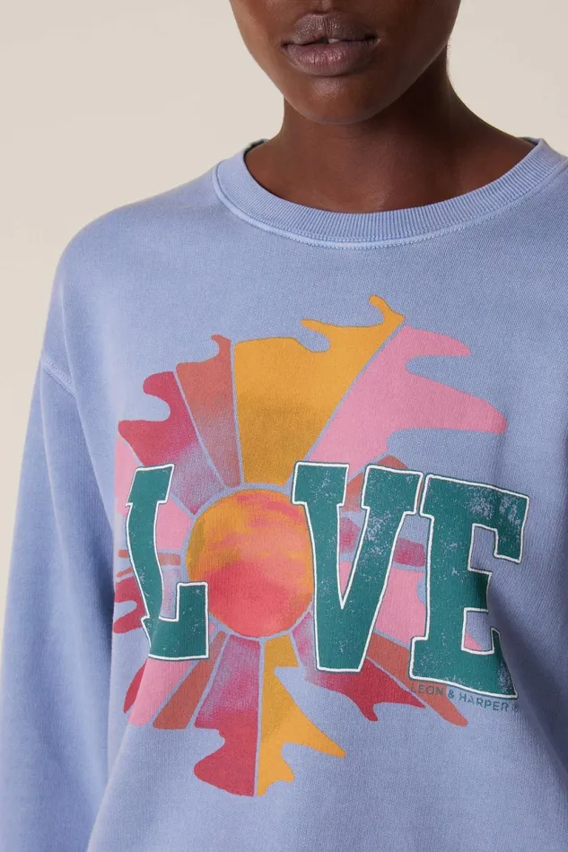 Sweatshirts Women Leon and Harper Sortie Lve Sweatshirt Lavender