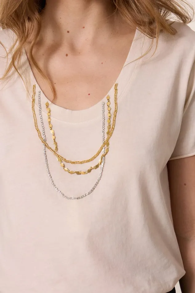 TShirts and Tops Women Leon and Harper Tizia Diamonds TShirt Off White