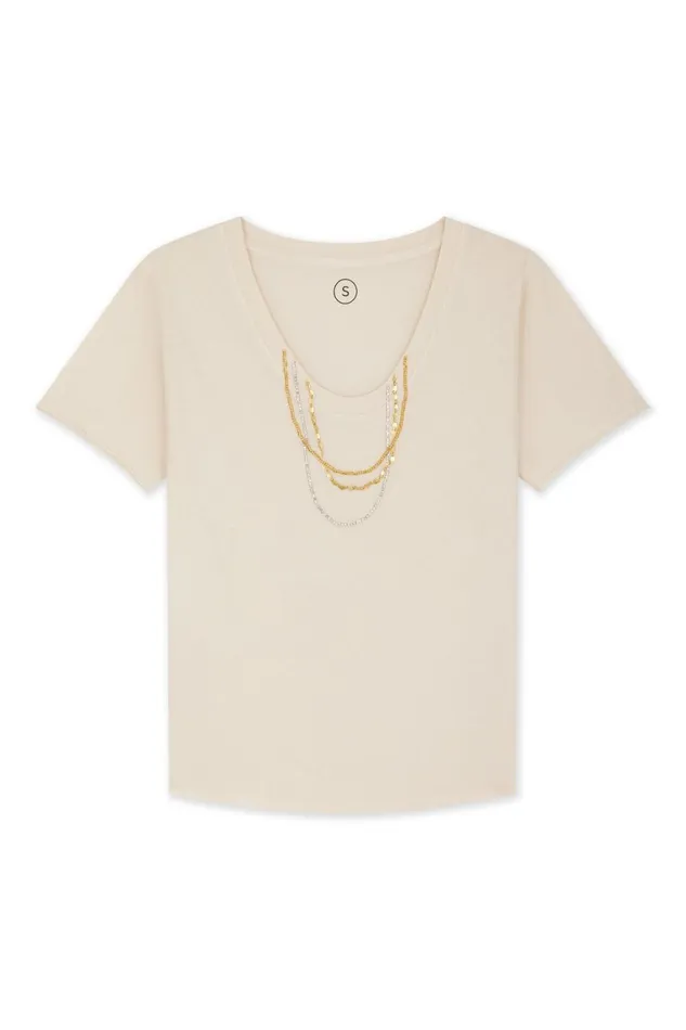TShirts and Tops Women Leon and Harper Tizia Diamonds TShirt Off White