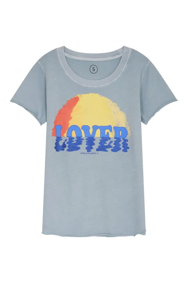 TShirts and Tops Women Leon and Harper Toro Wave Tshirt Sky